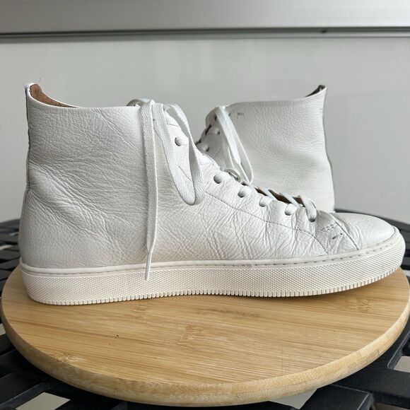 FRYE Astor 3481580-WHT Mid Lace Classic Hi Top Leather Sneaker Shoes Size 10.5 D - Picture 9 of 14
